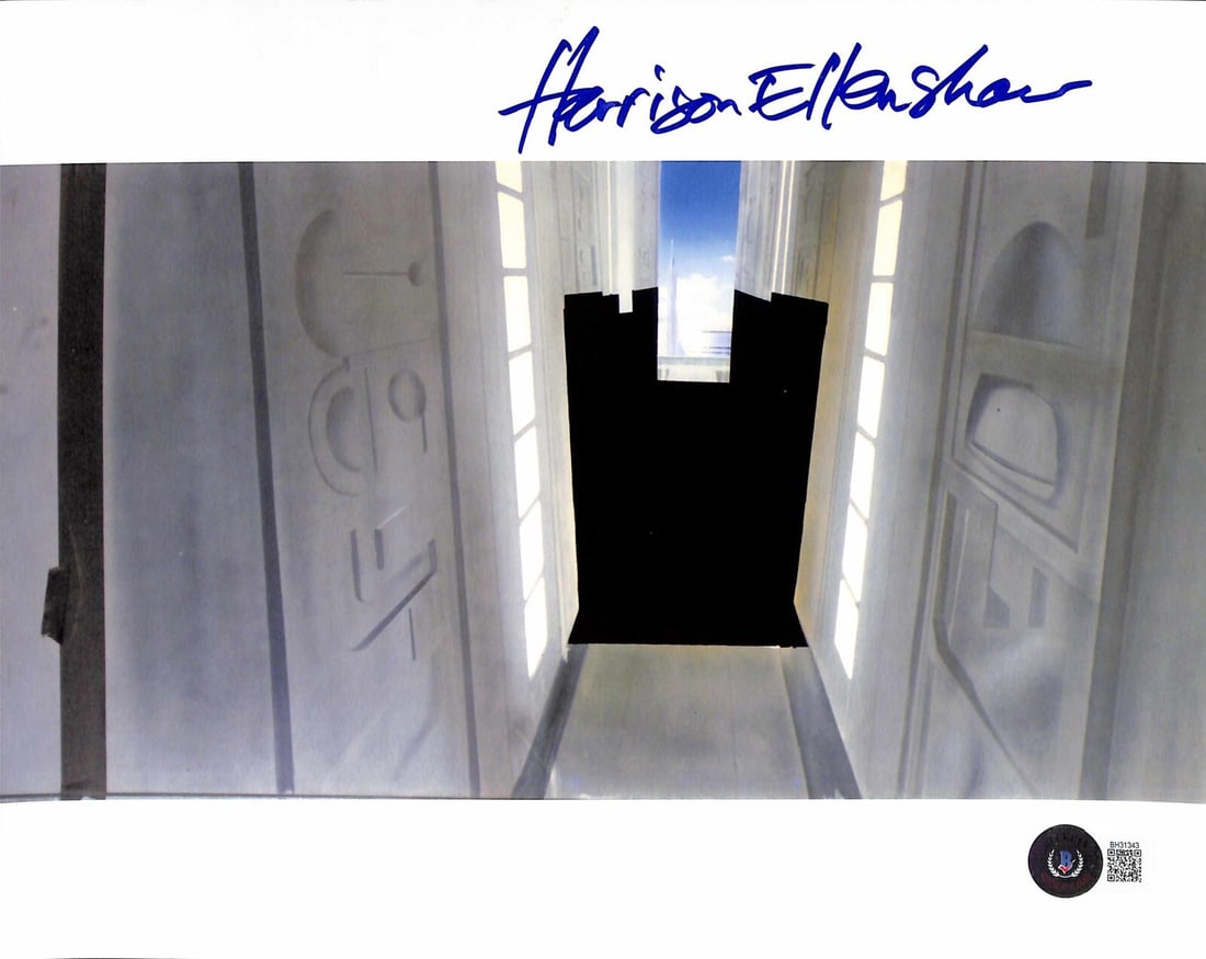 Harrison Ellenshaw Signed 8x10 Photo Star Wars ILM Matte Painter Beckett Authenticated: Harrison Ellenshaw Signed 8x10 Photo Star Wars ILM Matte Painter Beckett Authenticated This is an autographed 8x10 photograph signed in blue permanent marker by Harrison Ellenshaw, renowned ILM Matte 