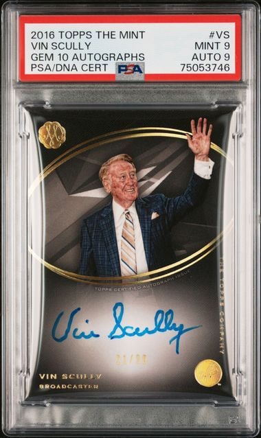 Pele Signed Topps Match Attax Psa 9 Auto