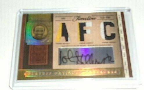 John Stallworth Limited Edition Game Used Triple Jersey Auto 01/25 Card: John Stallworth Limited Edition Game Used Triple Jersey Auto 01/25 Card This is a limited edition game-used triple jersey autographed card of John Stallworth, featuring a unique three-color design. It