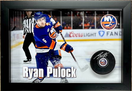 Ryan Pulock Signed Islanders Puck in Custom Frame 15.5 x 11 Fanatics Authentic: Ryan Pulock Signed Islanders Puck in Custom Frame 15.5 x 11 Fanatics Authentic Enhance your collection with this stunning custom framed puck display featuring a signed puck from Ryan Pulock, defensema