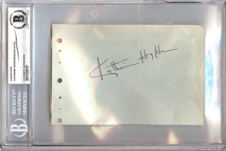 Katharine Hepburn Helen Hayes Signed Cut Signature Beckett Authenticated 6 x 9: Katharine Hepburn Helen Hayes Signed Cut Signature Beckett Authenticated 6 x 9 This unique item features an autographed cut signature from iconic actresses Katharine Hepburn and Helen Hayes, both lege