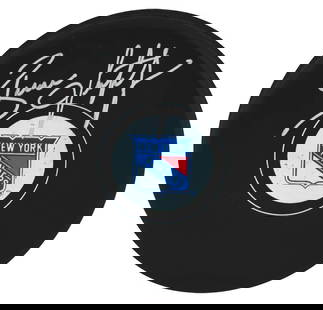 Brian Leetch Signed New York Rangers Hockey Puck with COA: Brian Leetch Signed New York Rangers Hockey Puck with COA This is a signed hockey puck featuring the iconic New York Rangers logo, autographed by Hall of Famer Brian Leetch. The puck is an original it