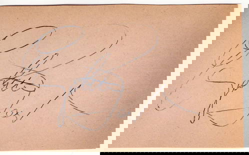 Elizabeth Taylor Autographed Cut Signature 3 x 5 JSA Authenticated: Elizabeth Taylor Autographed Cut Signature 3 x 5 JSA Authenticated This item features an authentic cut signature from Hollywood legend Elizabeth Taylor, expertly mounted on paper. The signature measur