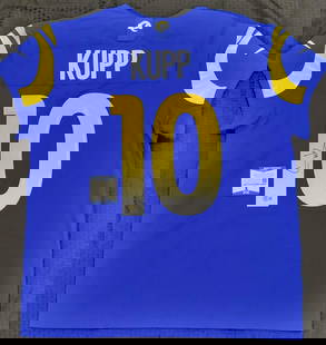 Cooper Kupp Signed Los Angeles Rams Nike Jersey BAS COA: Cooper Kupp Signed Los Angeles Rams Nike Jersey BAS COA This original Cooper Kupp signed Los Angeles Rams Nike Vapor On-Field Jersey is a must-have for any football fan. Authenticated by Beckett Authe