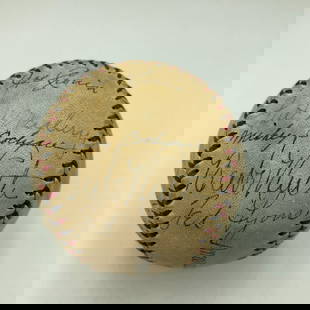 Babe Ruth Lou Gehrig 1933 All Star Game Signed Baseball JSA COA: Babe Ruth Lou Gehrig 1933 All Star Game Signed Baseball JSA COA This remarkable official American League baseball (Harridge) commemorates the historic 1933 First All-Star Game, featuring the signature