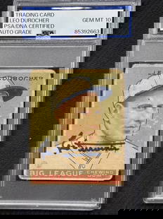 Leo Durocher 1933 Goudey Autograph #147 PSA 10 St. Louis Cardinals: Leo Durocher 1933 Goudey Autograph #147 PSA 10 St. Louis Cardinals This is a 1933 Goudey baseball card featuring Leo Durocher, hand-signed and authenticated with a PSA Autograph Grade of 10. Durocher