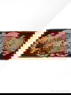 Antique 19th Century Woven Tapestry Wall Hanging with Kittens: Antique 19th Century Woven Tapestry Wall Hanging with Kittens This exquisite 19th century woven tapestry wall hanging from Our Heritage Collection features an enchanting design of kittens nestled in a