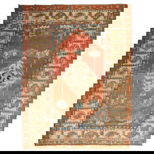 Antique Persian Bakshaish Rug 9'9" x 15'1" Wool Hand-Knotted Iran 19th Century: Antique Persian Bakshaish Rug 9'9" x 15'1" Wool Hand-Knotted Iran 19th Century Explore the exquisite craftsmanship of this Antique Tribal Persian Bakshaish Rug, a stunning addition to any home. Measur