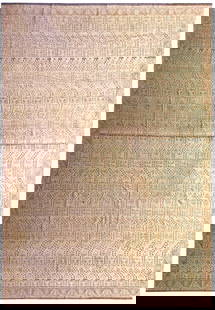 10.5 x 13.6 Antique Ziglar Oushak Handwoven Wool Area Rug: 10.5 x 13.6 Antique Ziglar Oushak Handwoven Wool Area Rug Introducing the 10'5" x 13'6" Authentic Antique Ziglar Oushak Designer Rug, a stunning representation of the rich weaving traditions of Oushak