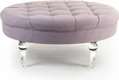 Zentique Versatile Violet Pouf Ottoman 17H x 40.50W x 40.50D: Zentique Versatile Violet Pouf Ottoman 17H x 40.50W x 40.50D The Versatile Violet Ottoman serves as a stylish addition to any space, combining functionality with a modern aesthetic. This pouf chair fe