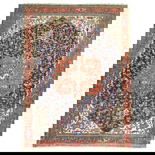 Antique Persian Heriz Rug 9' x 11'3" Navy Blue Wool Serapi circa 1920: Antique Persian Heriz Rug 9' x 11'3" Navy Blue Wool Serapi circa 1920 Discover the beauty of this Traditional Antique Persian Square Navy Geometric Heriz Rug, a stunning addition to any space. This ea