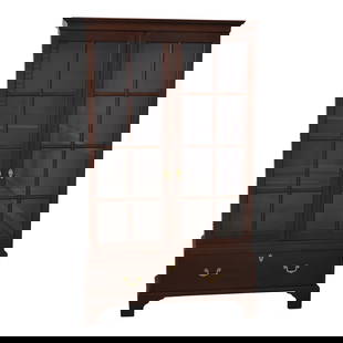 Stickley Colonial Williamsburg Mahogany Bookcase 46.5w x 16d x 79.5h Lighted Interior: Stickley Colonial Williamsburg Mahogany Bookcase 46.5w x 16d x 79.5h Lighted Interior This Stickley Colonial Williamsburg Mahogany Bookcase combines traditional style with exceptional craftsmanship. M