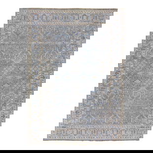 Persian Tabriz Style Gray Handmade Wool Rug 10' x 13'11": Persian Tabriz Style Gray Handmade Wool Rug 10' x 13'11" Enhance your living space with this exquisite Persian Tabriz Style handmade wool rug from the Artisan line. With its striking antique aesthetic