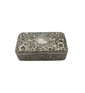 Antique 1894 Gorham Handmade Sterling Silver Repousse Box Besamim Holder 1.5 x 3 x 5.25: Antique 1894 Gorham Handmade Sterling Silver Repousse Box Besamim Holder 1.5 x 3 x 5.25 This exquisite antique Gorham box dates back to 1894 and is crafted from .925 sterling silver. The rectangular b