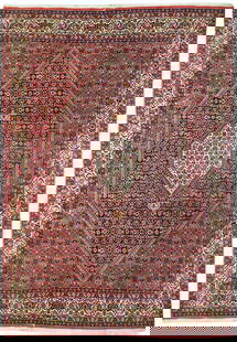 Handcrafted Persian Bijar Rug 6'9 x 9'10 Dense Weave Artisan Design: Handcrafted Persian Bijar Rug 6'9 x 9'10 Dense Weave Artisan Design Experience the elegance of this handcrafted Persian Bijar Rug, featuring traditional designs woven by skilled artisans. This soft an