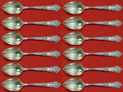 Reed & Barton French Renaissance Sterling Silver Grapefruit Spoon Set 12 pcs 5 7/8 in: Reed & Barton French Renaissance Sterling Silver Grapefruit Spoon Set 12 pcs 5 7/8 in This exquisite 12-piece set of Sterling Silver Grapefruit Spoons showcases the elegant French Renaissance pattern