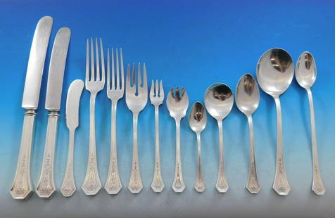 Reed & Barton Dorothy Quincy 110pc Sterling Silver Flatware Set for 12: Reed & Barton Dorothy Quincy 110pc Sterling Silver Flatware Set for 12 This exquisite 110-piece Sterling Silver Flatware Service Set, known as the Dorothy Quincy pattern by Reed & Barton, dates from 1