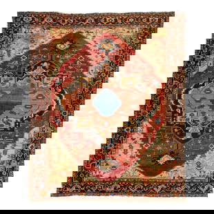 Antique Persian Serapi Wool Rug 1870s Medallion Rust 9'2 x 11': Antique Persian Serapi Wool Rug 1870s Medallion Rust 9'2 x 11' This exquisite antique Persian Serapi rug from the 1870s is hand-knotted from high-quality wool. Featuring a rich rust field, it showcase