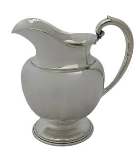 Antique Woodside Sterling Co 925 Silver Handmade Water Pitcher 7.50 Inches: Antique Woodside Sterling Co 925 Silver Handmade Water Pitcher 7.50 Inches This exquisite antique water pitcher from Woodside Sterling Co. is crafted from 925 sterling silver, showcasing a handmade sl