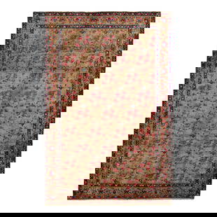 Antique Hamadan Hand-Knotted Wool Rug Floral Design 6'5 x 9'6: Antique Hamadan Hand-Knotted Wool Rug Floral Design 6'5 x 9'6 Discover the charm of this antique Hamadan hand-knotted wool rug, featuring a rich brown field adorned with an exquisite floral motif high