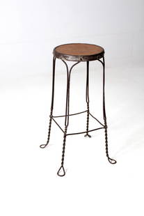 Heritage Collection Antique Art Nouveau Ice Cream Stool 29.5": Heritage Collection Antique Art Nouveau Ice Cream Stool 29.5" This charming antique ice cream parlor stool from our Heritage Collection features a tall, classic art nouveau design with a durable black