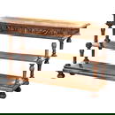 19th Century Louis XIII Hand-Carved Oak Console Table France