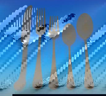 William Roberts Williamsburg Shell 72-Piece Stainless Steel Flatware Set for 12: William Roberts Williamsburg Shell 72-Piece Stainless Steel Flatware Set for 12 Enhance your dining experience with the Williamsburg Shell stainless steel flatware set by William Roberts. This exquisi