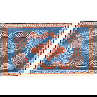 Antique Persian Senneh Mini Rug 19 x 35 Hand-Woven Wool American Colonial: Antique Persian Senneh Mini Rug 19 x 35 Hand-Woven Wool American Colonial Discover the beauty of this Antique Persian Senneh Rug, a fine piece from the 1st quarter of the 20th century. Measuring 1'7''