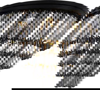 Elegant Lighting Sydney Flush-Mount Ceiling Light 21H 32W Royal-Cut Crystals: Elegant Lighting Sydney Flush-Mount Ceiling Light 21H 32W Royal-Cut Crystals Illuminate your space with the stunning Sydney Ceiling Light, featuring exquisite royal-cut crystals that add a touch of el