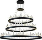 Elegant Malta Bowl Chandelier Satin Dark Gray 29H 42W 42D