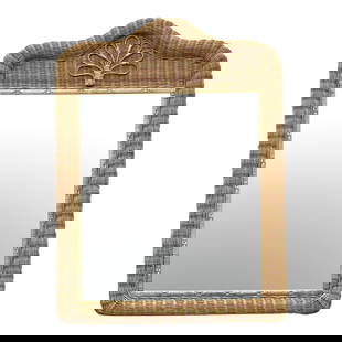 Coastal Vintage Woven Rattan Arched Mirror 32.5 x 43.5 Khaki: Coastal Vintage Woven Rattan Arched Mirror 32.5 x 43.5 Khaki Discover the Vintage Coastal Woven Rattan Arched Mirror, a stunning piece that harmonizes coastal elegance with natural beauty. This mirror