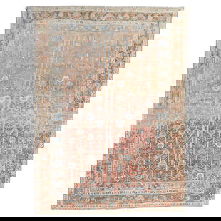 Zabihi Collection Tribal Persian Wool Accent Rug 63 x 80 Hand-Woven Iran 1910: Zabihi Collection Tribal Persian Wool Accent Rug 63 x 80 Hand-Woven Iran 1910 Enhance your living space with the Zabihi Collection Tribal Persian Square Accent Rug, a stunning piece that showcases the