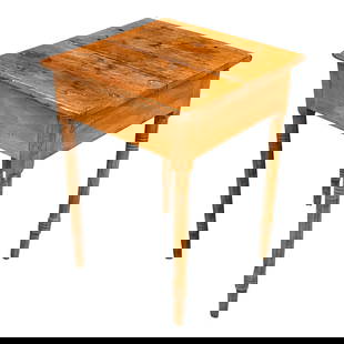 Rustic Vintage Primitive Wooden Side Table Chocolate Finish: Rustic Vintage Primitive Wooden Side Table Chocolate Finish This vintage primitive side table features a charming rustic design with a worn, handcrafted finish. Its sturdy wooden build and raw texture