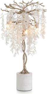 John-Richard Shiro-Noda Crystal Table Lamp Antique Style 27H: John-Richard Shiro-Noda Crystal Table Lamp Antique Style 27H Illuminate your space with the exquisite Shiro-Noda Crystal Table Lamp, designed in an elegant antique or vintage style. This stunning lamp