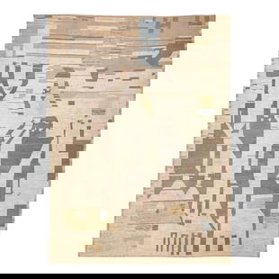 Oversize Beige Moroccan Wool Rug with Abstract Design 14'6 x 20': Oversize Beige Moroccan Wool Rug with Abstract Design 14'6 x 20' Enhance your living space with this exquisite Moroccan style handmade wool rug. Featuring a warm beige field, this modern piece is beau