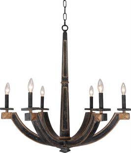 Elegant 6-Light Bowl Chandelier: Elegant 6-Light Bowl Chandelier Illuminate your space with the exquisite 6-Light Natala Chandelier, designed in a stunning transitional French Empire style. This elegant bowl chandelier features an ag