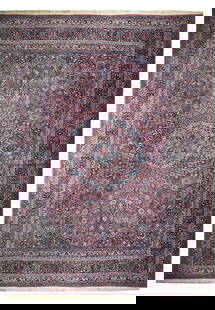 10.3 x 13.6 ft Signed Semi-Antique Persian Khorasan Kermanshah Rug: 10.3 x 13.6 ft Signed Semi-Antique Persian Khorasan Kermanshah Rug Add a touch of elegance to your home with this exquisite 10.3 x 13.6 ft signed semi-antique Persian Khorasan Kermanshah rug. Handcraf
