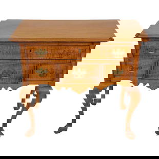 Antique 1880s Tiger Maple Lowboy with Dovetailed Drawers 33.5w x 18.5d x 28.5h: Antique 1880s Tiger Maple Lowboy with Dovetailed Drawers 33.5w x 18.5d x 28.5h This exquisite Antique 1880s Era Tiger Maple Lowboy showcases the craftsmanship of its time with bench-made dovetailed dr
