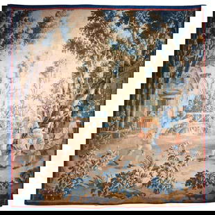 18th Century Aubusson Tapestry 'Le Cheval Fondu' by Jean-Baptiste Huet: 18th Century Aubusson Tapestry 'Le Cheval Fondu' by Jean-Baptiste Huet This exquisite 18th Century French Aubusson Tapestry, attributed to Jean-Baptiste Huet, showcases a vibrant scene of children pla