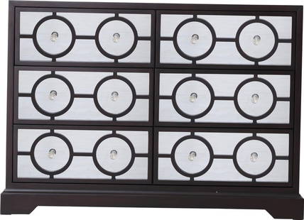 Elegant Lighting 48-Inch Dark Walnut Mirrored Side Cabinet: Elegant Lighting 48-Inch Dark Walnut Mirrored Side Cabinet This stylish side cabinet features a clear dark walnut finish, offering a modern yet elegant aesthetic to your home decor. Crafted from solid