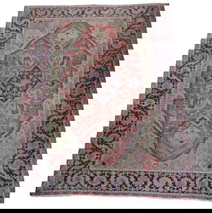 Elegant 9.5 x 12.4 Persian Heriz Serapi Rug in Dull Red: Elegant 9.5 x 12.4 Persian Heriz Serapi Rug in Dull Red This exquisite 9.5 x 12.4 Dull Red Persian Heriz Serapi Rug showcases the timeless artistry of Persian craftsmanship. The rich dull red tones an