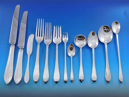 Tiffany & Co. Faneuil Sterling Silver Flatware Set 247 Pieces: Tiffany & Co. Faneuil Sterling Silver Flatware Set 247 Pieces This remarkable Faneuil flatware set by Tiffany & Co. showcases the elegance of sterling silver craftsmanship. Introduced in 1910, this pa