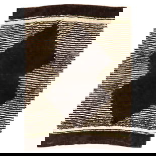 Mid-Century Modern Vintage Turkish Mohair Rug 56 x 72 Hand-Woven Wool: Mid-Century Modern Vintage Turkish Mohair Rug 56 x 72 Hand-Woven Wool This Vintage Turkish Mohair Rug is a stunning mid-20th century piece, handcrafted from quality mohair and wool using traditional h