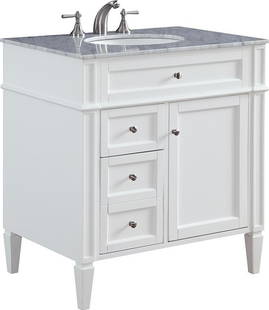 Elegant Lighting Park Ave Contemporary Vanity with Oval Sink: Elegant Lighting Park Ave Contemporary Vanity with Oval Sink Elevate your bathroom decor with this contemporary Premium Vanity from the Park Ave collection. Designed with a sleek oval sink and tapered