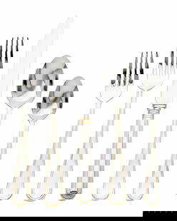 Ricci Ascot Gold 40-Piece Stainless Steel Flatware Set for 8: Ricci Ascot Gold 40-Piece Stainless Steel Flatware Set for 8 Elevate your dining experience with the Ascot Gold flatware set by Ricci, meticulously crafted from high-quality 18/10 stainless steel. Thi