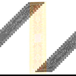 Antique Persian Tribal Runner Wool Hand-Knotted 40 x 158 in: Antique Persian Tribal Runner Wool Hand-Knotted 40 x 158 in Discover the beauty of this stunning Tribal Geometric Antique Persian Runner, a true masterpiece from the early 20th century. Hand-knotted f