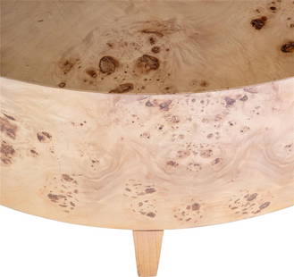 Butler Mid-Century Modern Coffee Table Light Burl Brown: Butler Mid-Century Modern Coffee Table Light Burl Brown This exquisite coffee table showcases a stunning Mid-Century Modern design, perfect for enhancing your living space. Crafted by Butler Specialty