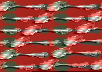 Towle Debussy Sterling Silver Grapefruit Spoons Set of 12 Fluted 6 Inch: Towle Debussy Sterling Silver Grapefruit Spoons Set of 12 Fluted 6 Inch This exquisite custom set of 12 Debussy grapefruit spoons by Towle is crafted from high-quality sterling silver, showcasing a be