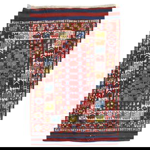Late 19th Century Hand-Woven Bergama Turkish Rug 39 x 55 Wool: Late 19th Century Hand-Woven Bergama Turkish Rug 39 x 55 Wool This exquisite late 19th Century Bergama Turkish Rug showcases the rich tradition of hand-woven craftsmanship from the Bergama district in