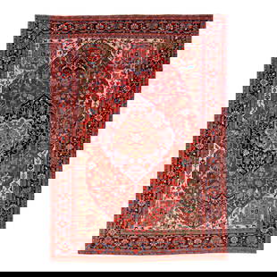 Antique Persian Heriz Handmade Wool Rug 9'9 x 13'9 Red Medallion Design: Antique Persian Heriz Handmade Wool Rug 9'9 x 13'9 Red Medallion Design This stunning antique Persian Heriz rug features a vibrant red field adorned with a captivating geometric medallion floral desig